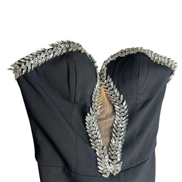 Miss Circle Ivanna Crystal Embellished Maxi Dress Black Size XS - Picture 11 of 13